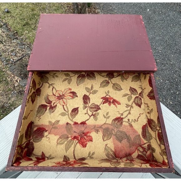 Antique - Vintage Wooden Letter Lap Desk Box Hand Painted Primitive Edwardian - Picture 12 of 16